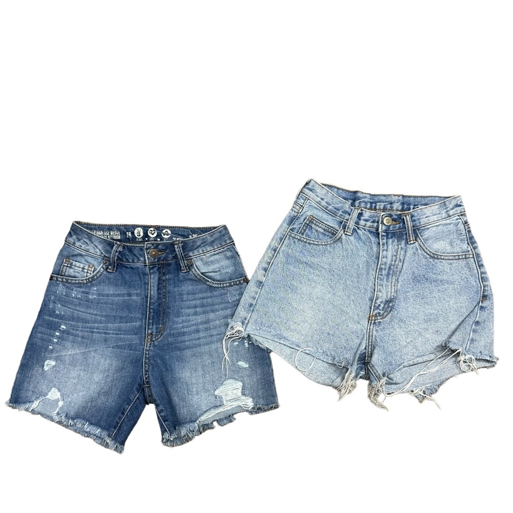 J Galt Rewash cutoff denim jean shorts juniors size 1 high rise distressed